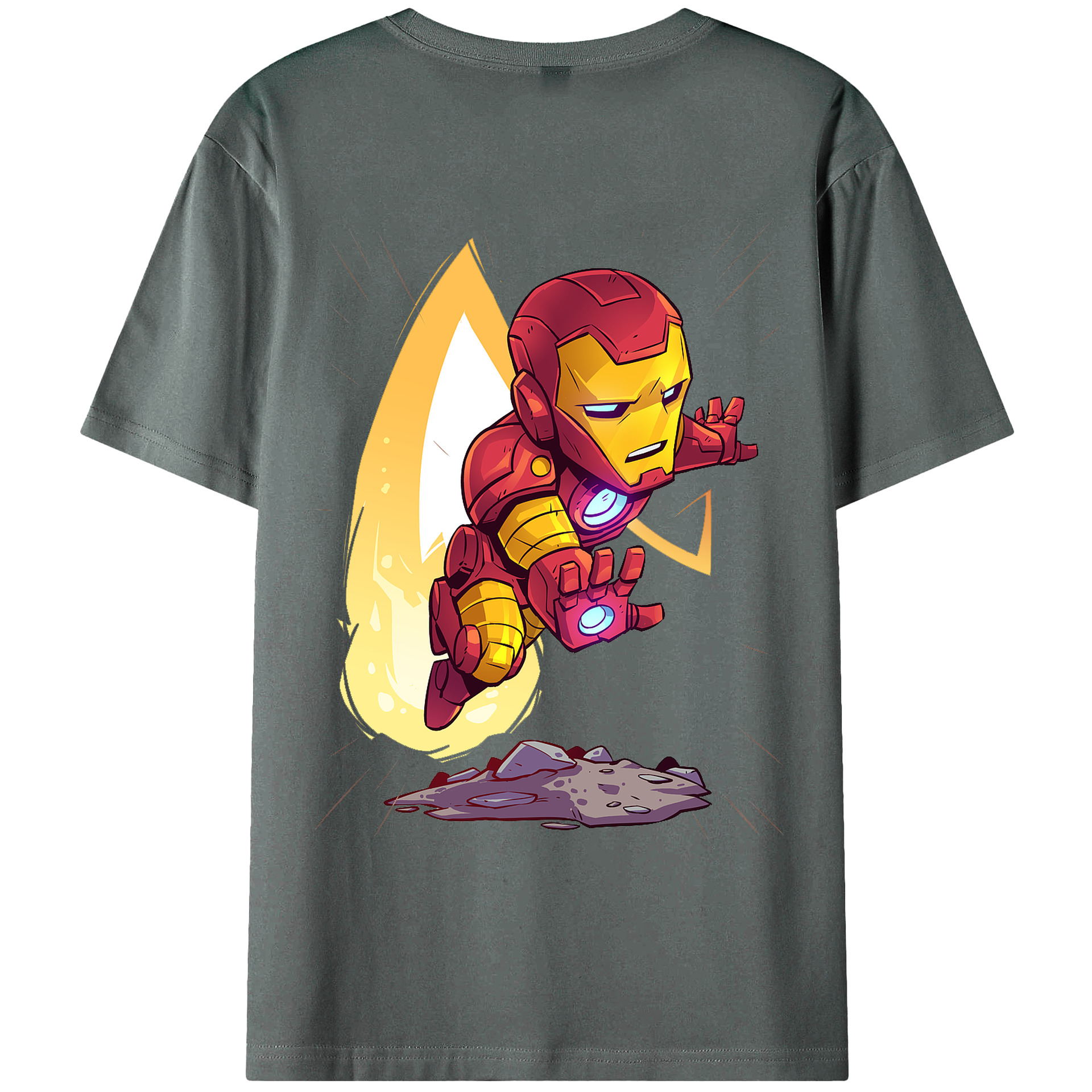 （画像用） アベンジャーズ The Avengers 綿100％ メンズ半袖Tシャツ（バックプリント） 通気性